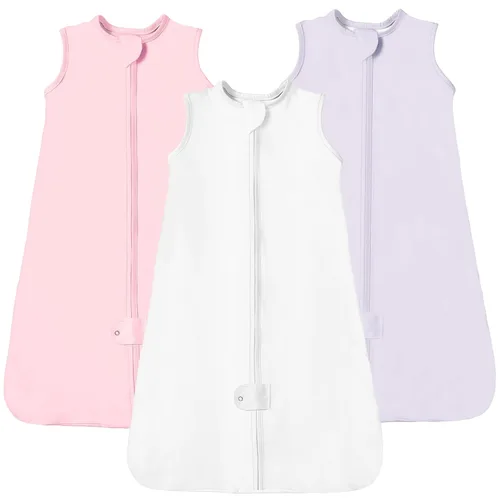 Vista 17 de TotAha - Saco de dormir para bebé de 0 a 3 meses, paquete de 3 unidades, ligero, súper suave y seguro, manta vestible para bebé, bolsa de dormir