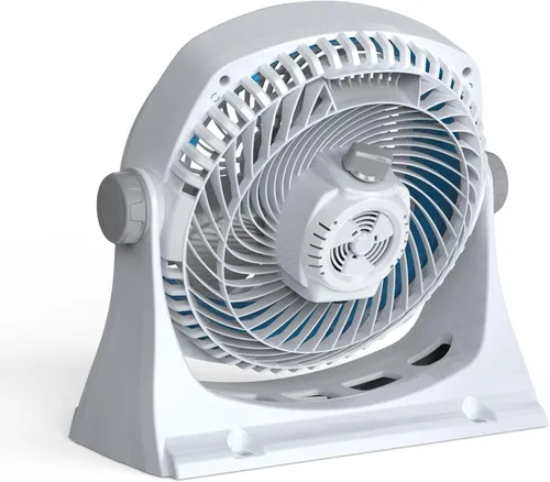 Vista 12 de NewAir Potente ventilador portátil de circulación de aire de 12 pulgadas en blanco Montaje en pared, pivote de 360°, hasta 40 pies de alto flujo