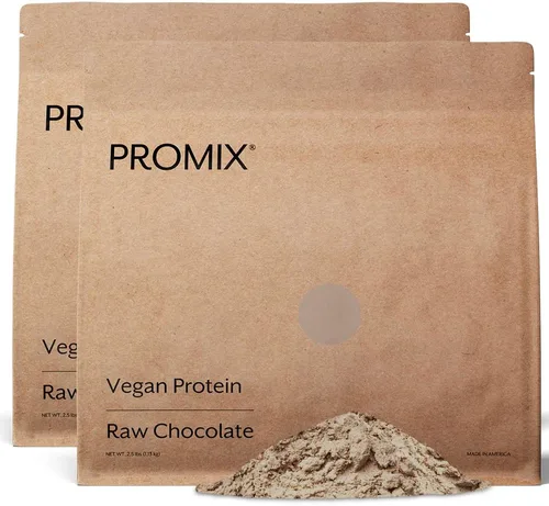 Vista 8 de ProMix Nutrition Proteína vegana en polvo a base de plantas, chocolate crudo, proteína de guisante y vitamina B-12 - Batidos de fitness y nutrición