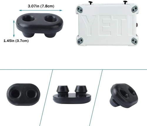 Vista 3 de ZCZQC 2 piezas de pies más fríos incubadora pies de goma antideslizantes para RTIC 45pt 65pt 110pt 145pt Coolers Foot