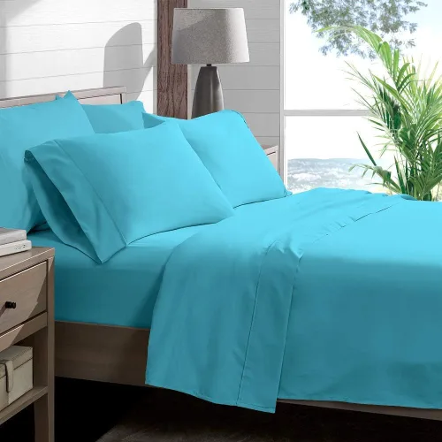 Vista 41 de Juego de sábanas de algodón peinado de 1500 TC para colchón de 38 a 17.7 in de profundidad (tamaño doble) Sábanas para cama (trifa, beige)