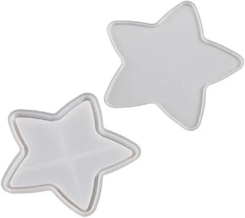 Vista 11 de Molde de resina de silicona con forma de corazón de estrella redonda, coctelera de epoxi, marco de arena movediza, molde de fundición de resina