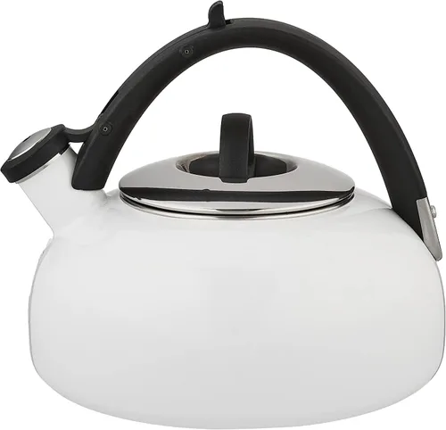 Vista 2 de Cuisinart CTK-EOS2W Peak - Tetera de 2 cuartos de galón, haz 2 cuartos de agua hirviendo en esta clásica tetera de té, silbato para señalar que