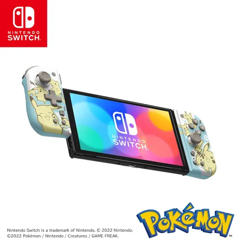 Vista 3 de HORI Nintendo Switch Split Pad Compact Pikachu Mimikyu - Ergonomic Controller for Handheld Mode - Officially Licensed by Nintendo Pokémon