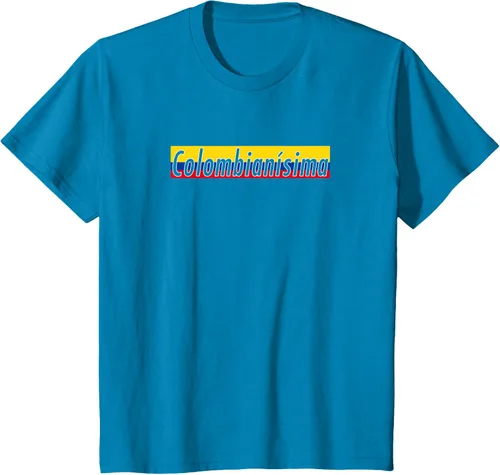 Vista 49 de Camisas Colombianisima Colombia para mujer Bandera de Colombia, Negro, S