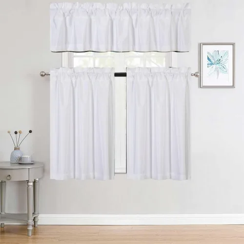 Vista 23 de Versátil juego de 3 piezas con bolsillo para barra, panel de ventana pequeña, con forro de espuma, cortina opaca (K3) (negro)
