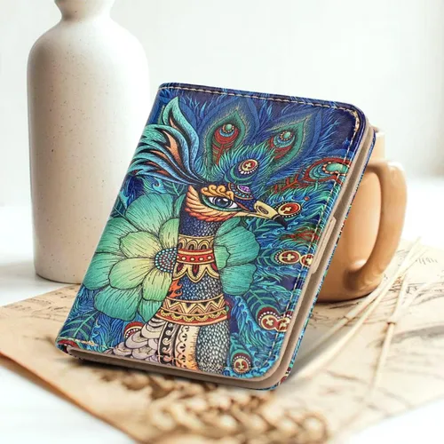 Vista 8 de APHISON Billetera para mujer, delgada y pequeña, cartera RFID para mujer, 09-0098, Moda