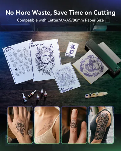 Vista 2 de Phomemo M08F Tattoo Stencil Printer, Bluetooth, Multi-Size Printing