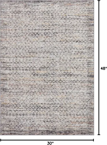 Vista 2 de Loloi Monroe Collection MON-03 Gris/Multicolor 2'-6" x 4'-0" Alfombra Decorativa