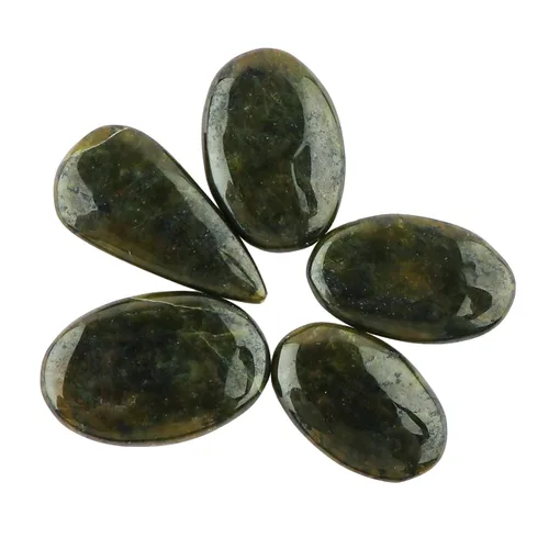 Vista 20 de CRYSTALIS Al por mayor 5 piezas de piedra preciosa natural K2 jaspe suelta en bruto, cabujones para hacer joyería, piedras pulidas de chakra