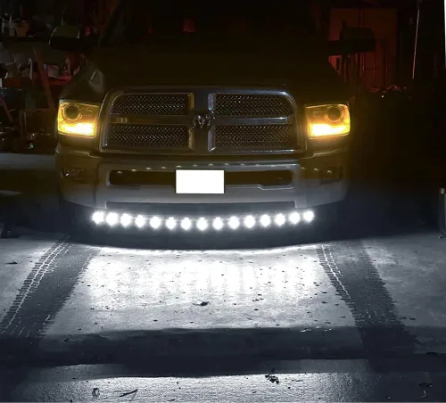 Vista 6 de iJDMTOY Juego de 20 piezas de luces LED blanco xenón para moldura del parachoques delantero/kit de luces de acento/kit de luces LED para deflector