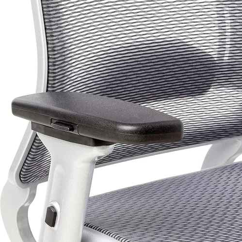 Vista 13 de Space Seating Silla de oficina de rejilla de aire ejecutiva serie 317 con respaldo de malla transpirable, soporte lumbar, control de inclinación