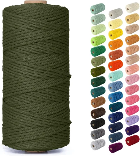 Vista 122 de Nook Theory Hilo de macramé de 3mm 109 yardas - Cuerda de macramé suave de 4mm, 5mm perfecta para nudos - Suministros de macramé para colgadores