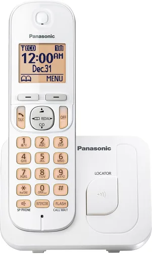 Vista 10 de Panasonic Teléfono inalámbrico, pantalla retroiluminada de 1.6", bloqueo de llamadas, altavoz, 10 horas de tiempo de conversación, 1 auricular