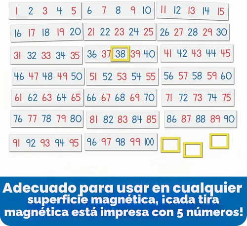 Vista 3 de Learning Resources Línea numérica magnética 1-100