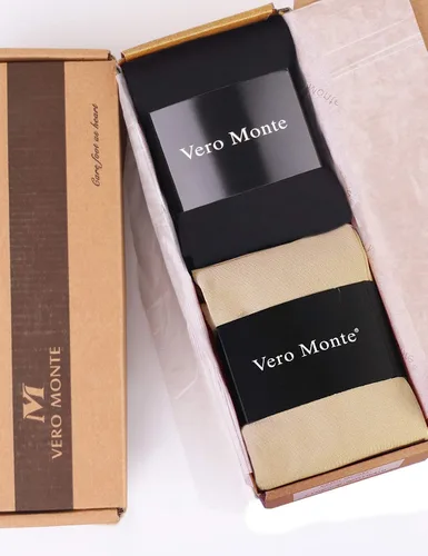 Vista 7 de VERO MONTE Medias térmicas de invierno opacas con forro polar para mujer