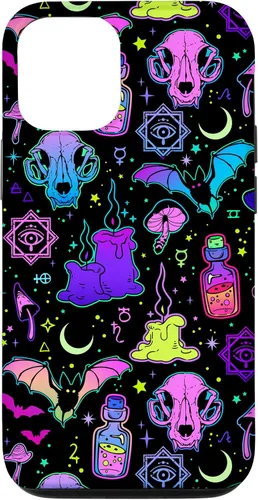 Vista 26 de Funda de brujería mágica para iPhone 16 con diseño gótico pastel de Halloween