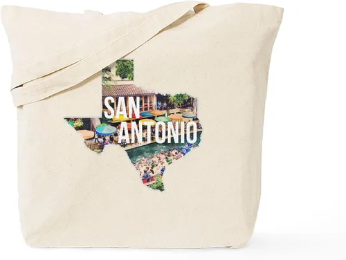 Vista 26 de CafePress Bolsa de mano de la bandera de Texas, bolsa de lona natural, bolsa de compras reutilizable