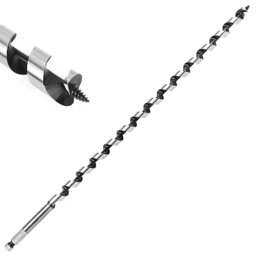 Vista 17 de Broca de taladro de 1-1/2 pulgadas x 9 pulgadas para madera, vástago hexagonal de 1-1/2 pulgadas, broca larga para madera suave y dura, plástico