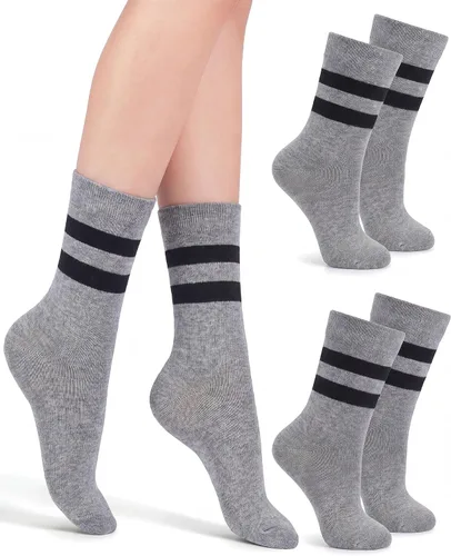 Vista 42 de Syhood Crew Stripe Socks Unisex Athletic Socks