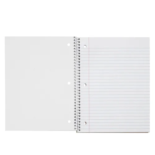 Vista 3 de School Smart Cuaderno de espiral con rayas anchas, 8 x 10-1/2 pulgadas