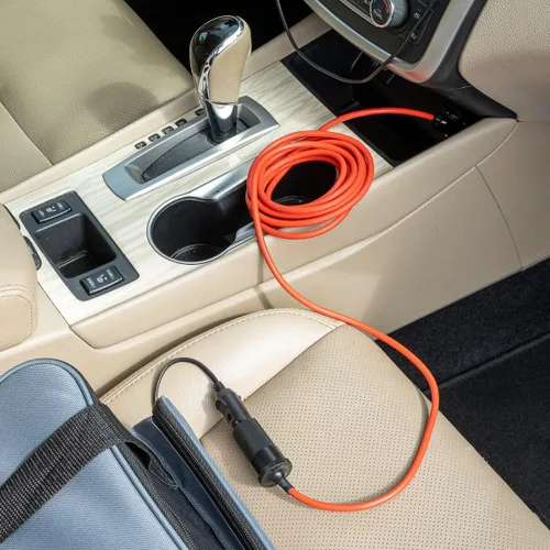 Vista 5 de RoadPro RP5370 - Enfriador eléctrico portátil de 12 voltios con laterales suaves, enfriador eléctrico portátil de 12 V para camping, portón trasero