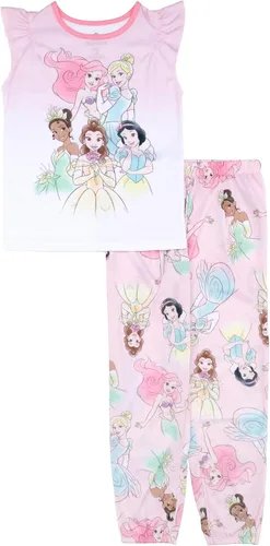 Vista 13 de Disney Girls' 2-Piece Loose-fit Martching Pajama Set, Princess Pajamas, Soft & Cute for Kids He estado allí deletreado que