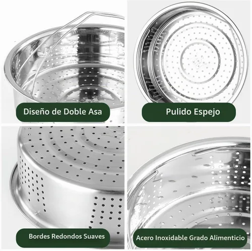 Vista 7 de Cesta de vapor, inserto de cesta de vapor para 6,8 ollas (agujero pequeño)