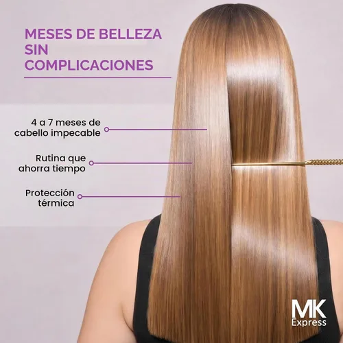 Vista 4 de Blowout - Tratamiento capilar con queratina brasileña, fórmula probada de 4.1 fl oz, alisado, reparación, sin formaldehído, sin formol, probado