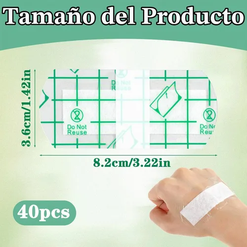 Vista 2 de 40 cubiertas de cejas, cubierta de plástico para cejas para ducha, protector de ojos impermeable para cejas, protección de tatuajes, película