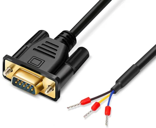 Vista 4 de DB9 RS232 Serial Cable, 9-Pin 3-Core Straight-Through for Maximize Signal Integrity in PC & Industrial Use (Gold-Plated - Female, 5 Meter)