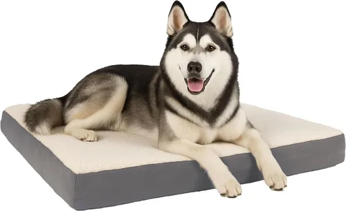 Vista 9 de PETMAKER Cama ortopédica para perros, cama para perros de espuma viscoelástica de 2 capas con funda Sherpa lavable a máquina, cama para perros
