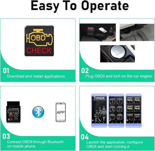 Vista 6 de 1 herramienta de diagnóstico Bluetooth OBD2 para automóvil, monitoreo en tiempo real ELM327 V2.1 lector de código, mini escáner antiinterferencias