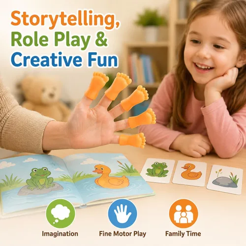 Vista 5 de Gadpiparty 12 pies de dedo, pequeños pies para los dedos, para niños pequeños, juguetes interactivos educativos divertidos para fiestas y familia