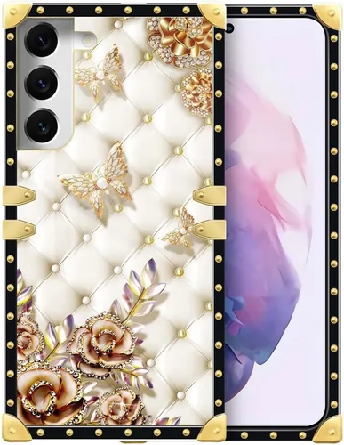 Vista 12 de Funda compatible con Samsung Galaxy S10 4G, TPU suave de lujo y parte trasera de policarbonato duro para niñas y mujeres, funda protectora a prueba