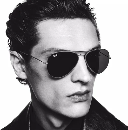 Vista 7 de Ray-Ban RB3025 - Lentes de sol de aviador de metal para hombre y mujer + paquete con kit de cuidado de gafas iWear de diseñador