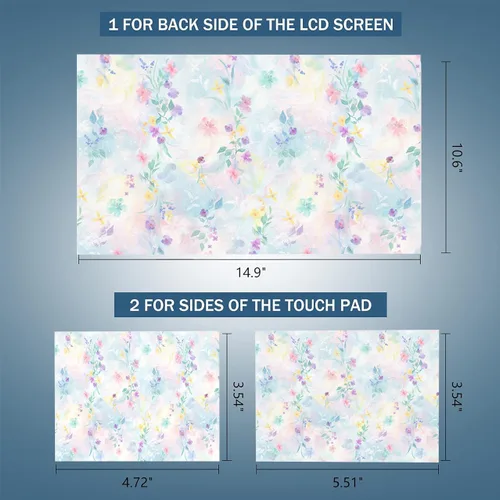 Vista 2 de Calcomanía para portátil de 12.1 13 13.3 14 15 15.6 pulgadas, adhesivo reutilizable universal para netbook, protector de arte personalizado
