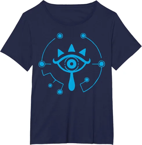 Vista 12 de Zelda Breath of The Wild Sheikah Eye Logo Camiseta Negro