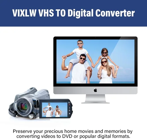 Vista 2 de Convertidor VHS a Digital, Tarjeta de Captura de Video USB, Dispositivo de Captura de Video, Convertidor RCA a USB, Convierta VHS VCR Hi8 Mini DV a