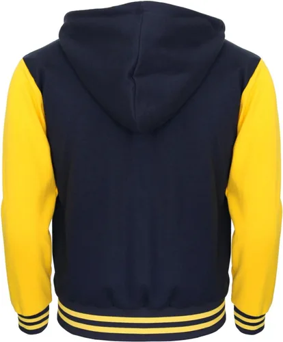 Vista 3 de BCPOLO Chaqueta de béisbol con capucha Chaqueta de béisbol Varsity Chaqueta de algodón Letterman