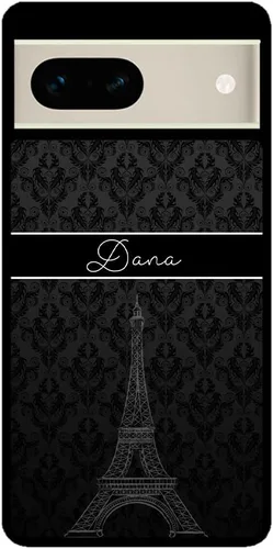 Vista 2 de Paris - Funda de goma negra personalizada de la Torre Eiffel compatible con Google Pixel 10, 10 Pro, 10 Pro XL, 9a, 9 Pro, Pixel 9, Pixel 9 Pro XL