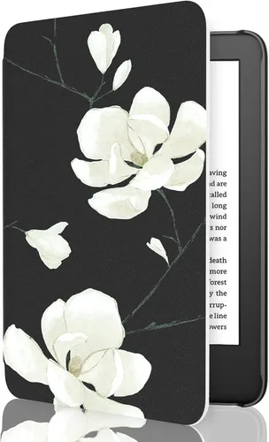 Vista 52 de MoKo Funda compatible con Kindle Basic de 11.ª generación 2024/2022 de 6 2-Flores de albaricoque.