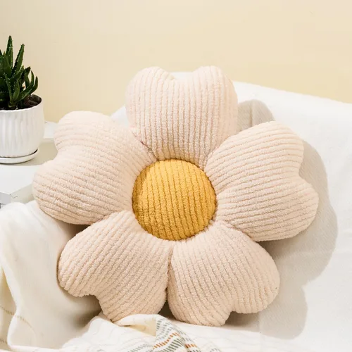 Vista 8 de Sioloc Almohada Decorativa de Flores, Lindo Cojín de Asiento de Suelo con Margaritas, Almohadas Decorativas Divertidas y Estéticas para Cama Sofá