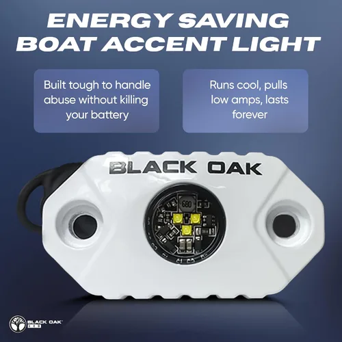 Vista 4 de Black Oak Luces LED marinas LED para barco, luces de acento marino, luces de pesca, luces de cortesía, luces de cubierta, luces blancas regulables