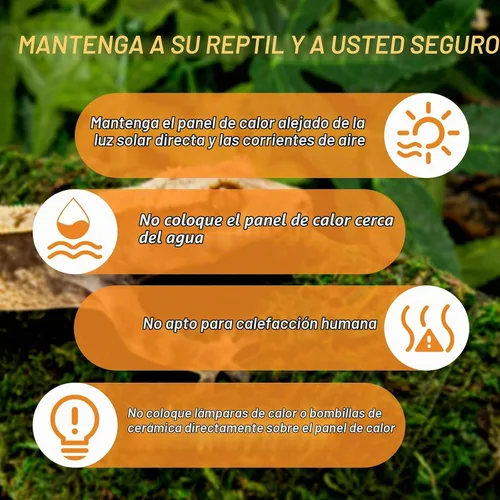 Vista 7 de REPTI ZOO Panel de Calor para Reptiles con Temperatura Ajustable, Placa de Calentamiento para Reptiles, Solución de Calentamiento sin Luz con Rango