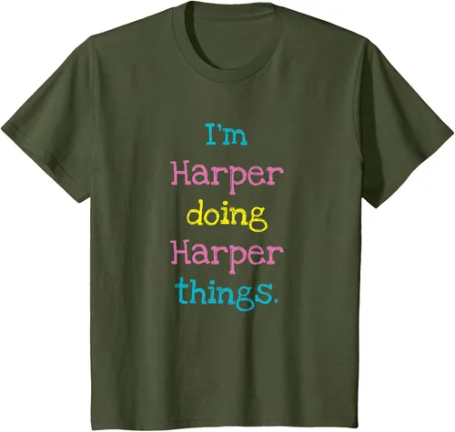 Vista 14 de Harper - Camiseta de regalo para niños con texto personalizado