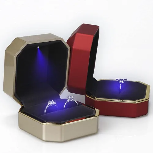 Vista 3 de AVESON - Estuche de joyas de lujo con luz LED