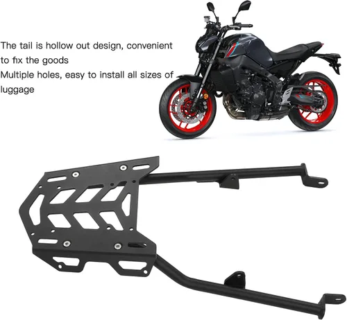Vista 5 de Estante para maletero de motocicleta, portaequipajes para motocicleta, agujero hueco trasero, repuesto para portaequipajes MT09 2021
