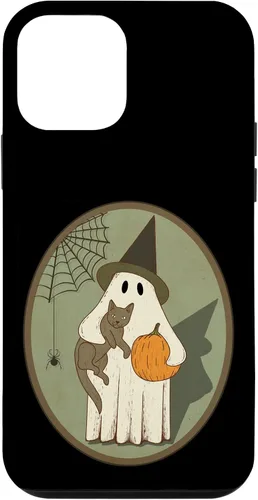 Vista 16 de iPhone 16 Vintage Ghost with Cat Halloween Graphic Case