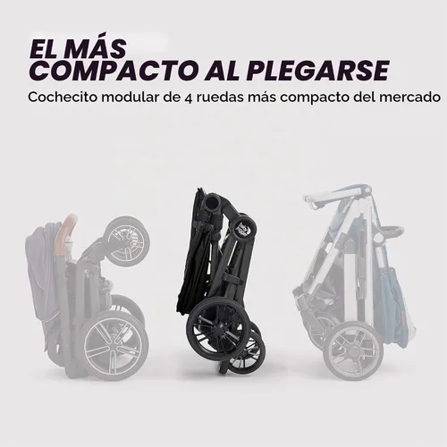 Vista 2 de Baby Jogger® City Sights® - Cochecito convertible con plegable compacto pizarra oscura